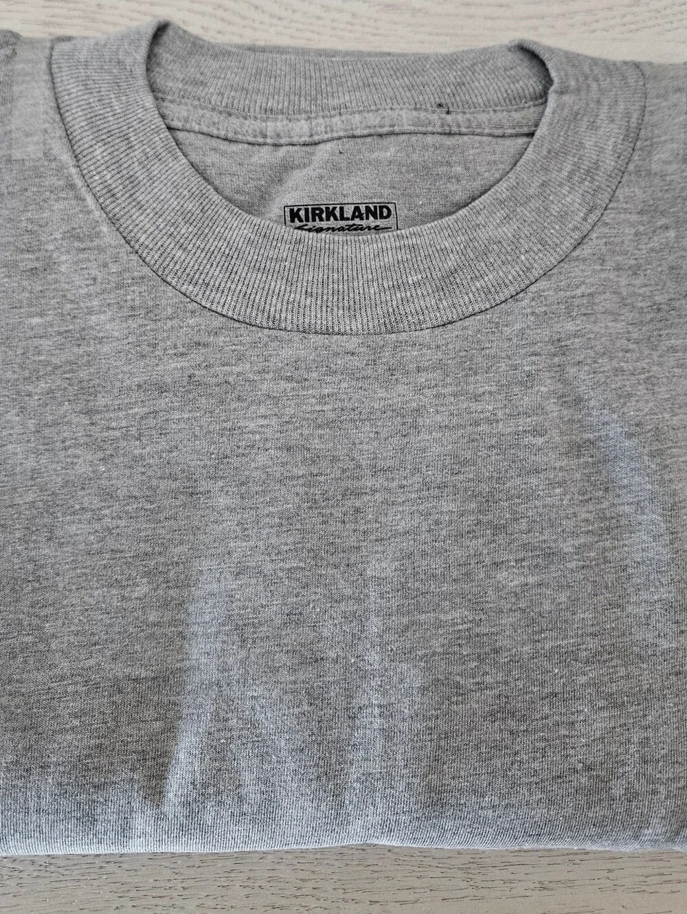 Kirkland Signature Gray Crew Neck TShirt Mens Undershirts  Lot of 2 Shirts L New